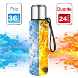 Upors grande capacidade garrafa térmica de aço inoxidável portátil vácuo isolado tumbler com corda garrafa térmica 500/700/1000/1500ml
