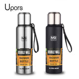 Upors grande capacidade garrafa térmica de aço inoxidável portátil vácuo isolado tumbler com corda garrafa térmica 500/700/1000/1500ml