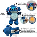 Soothing Bear Plush Doll for Baby, Breathable Stitch with Air Bag and Light, Sleeping Companion, Musical, Kawaii Toys, Gift, 30cm 