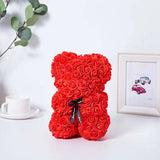 Rose Bear New Valentine's Day Gifts 25cm Flower Bears Artificial Floral Decorations Mother's Day Gift for Girlfriend Festival and 