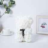 Rose Bear New Valentine's Day Gifts 25cm Flower Bears Artificial Floral Decorations Mother's Day Gift for Girlfriend Festival and 