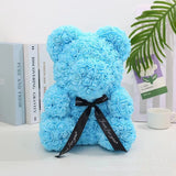 Rose Bear New Valentine's Day Gifts 25cm Flower Bears Artificial Floral Decorations Mother's Day Gift for Girlfriend Festival and 