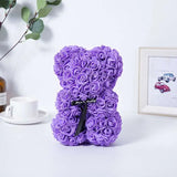 Rose Bear New Valentine's Day Gifts 25cm Flower Bears Artificial Floral Decorations Mother's Day Gift for Girlfriend Festival and 