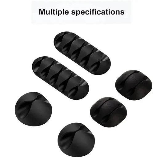 VIKEFON-Auto-adesivo Silicone USB Cable Organizer, cabo Winder, Wire Management Clips, Mouse, Teclado, Headset, iPhone