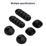 VIKEFON-Auto-adesivo Silicone USB Cable Organizer, cabo Winder, Wire Management Clips, Mouse, Teclado, Headset, iPhone
