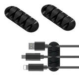 VIKEFON-Auto-adesivo Silicone USB Cable Organizer, cabo Winder, Wire Management Clips, Mouse, Teclado, Headset, iPhone