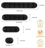 VIKEFON-Auto-adesivo Silicone USB Cable Organizer, cabo Winder, Wire Management Clips, Mouse, Teclado, Headset, iPhone