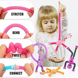 Suction Cup Toys for Kids, Pop Tubes, Stress Relief Squeeze Toy, Telescopic Giraffe Hand Toy, Sensory Bellows, Kids Gift, 4 Pcs, 12Pcs 