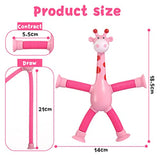 Suction Cup Toys for Kids, Pop Tubes, Stress Relief Squeeze Toy, Telescopic Giraffe Hand Toy, Sensory Bellows, Kids Gift, 4 Pcs, 12Pcs 