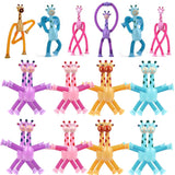 Suction Cup Toys for Kids, Pop Tubes, Stress Relief Squeeze Toy, Telescopic Giraffe Hand Toy, Sensory Bellows, Kids Gift, 4 Pcs, 12Pcs 