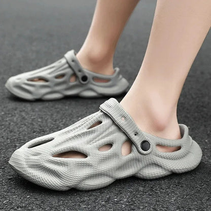 Verão das mulheres dos homens chinelos confortáveis sandálias ao ar livre tamancos chinelos de praia flip flops interior casa slides sapatos de banheiro para homem