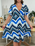 Women's Floral Tunic Dress Lapel Neck Polyester Non-Stretch Fabric Shirt Dress 100% Polyester Plus Size Casual Summer 
