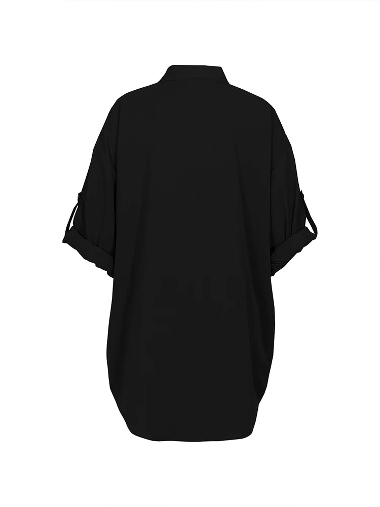 Vestido de mujer con cuello en V, botones, manga corta, peplum, cómodo, monocromático, talla grande, verano 2024, la mejor opción. 