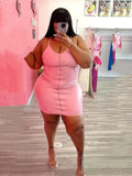 Women's PU Leather Bodycon Dress, Plus Size Dresses, Sexy Short Dress, Sling Clubwear, Wholesale Bulk Dropshipping, 5XL 
