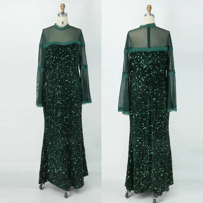 Vestido feminino manga longa de lantejoulas de malha, elegante roupas femininas, moda jovem, grande, plus size, patchwork, sexy
