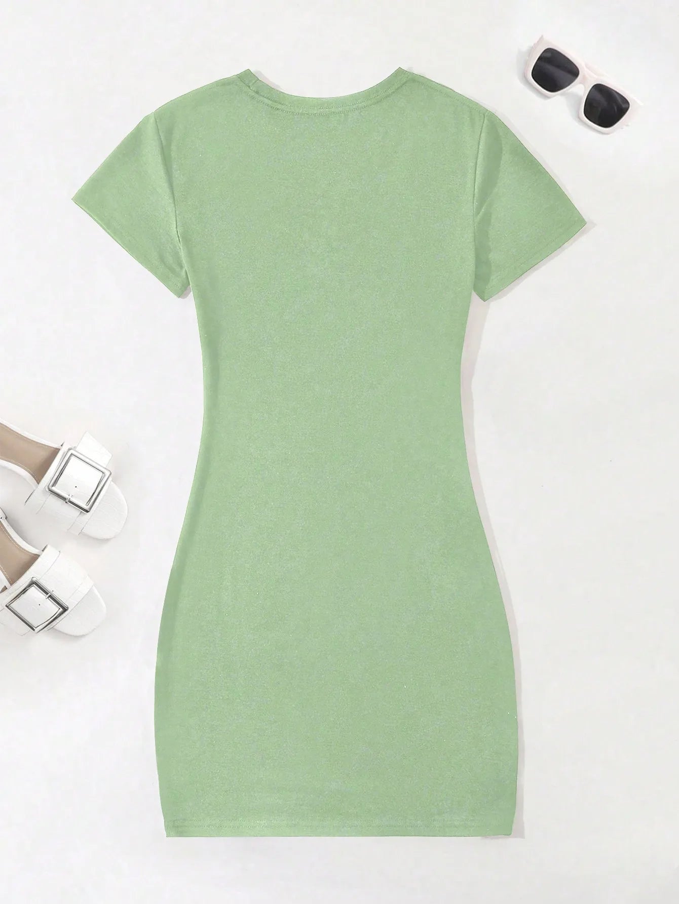 2024 New Fashion Women's Versatile Love Pattern Dress Comfortable Stripes Loose Casual Comfortable Plus Size Dress 