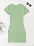 2024 New Fashion Women's Versatile Love Pattern Dress Comfortable Stripes Loose Casual Comfortable Plus Size Dress 