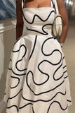 White Bodycon Long Dress Women Printed Dresses High Waist Casual Streetwear Prom Party Evening Elegant Sexy Summer Plus Size 