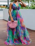 Vestido longo halterneck feminino, vestidos de noite sexy, bainha de malha, roupas em tamanhos grandes, elegante e bonito, 2XL, 3XL, 4XL, 5XL, verão