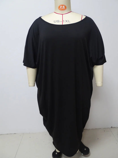 Vestido longo irregular de praia para férias feminino, vestidos plus size, elegante festa clube maxi, streetwear solto, roupas casuais