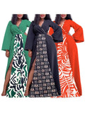 Vestido maxi estilo rua manga longa feminino, roupas de tamanhos grandes, vestes grandes, grande, verão, outono, casual, 3XL, 4XL