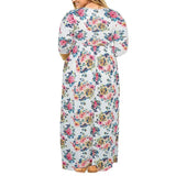 Women's wear-resistant printed maxi dress, large size dress, large size, fat mm, summer clothing 