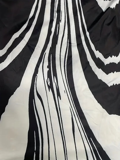 Vestido de tirantes con abertura y estampado integral, elegante vestido largo ajustado sin mangas para primavera y verano, ropa de mujer 