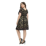 Plus size dress for chubby sisters, round neck, slimming style, elegant 