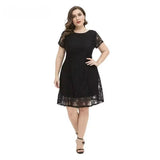 Plus size dress for chubby sisters, round neck, slimming style, elegant 