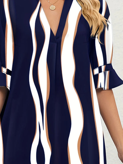 Vestido tejido ajustado para mujer, talla grande 
