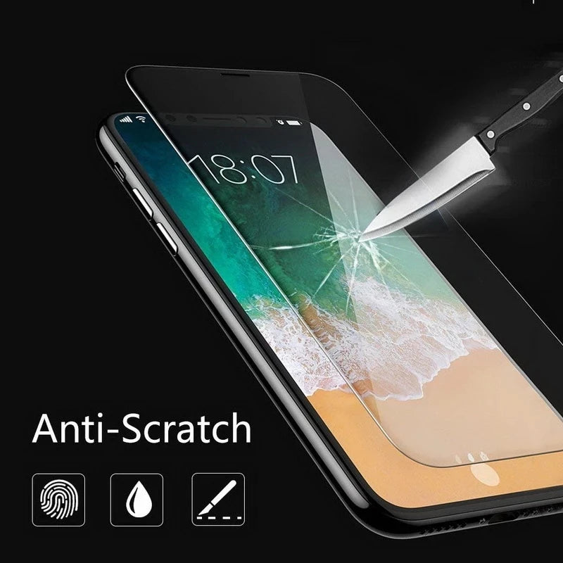 Vidro Temperado para iPhone, Protetor de Tela para iPhone 11, 12, 13 Pro, XR, X, XS Max, 14 Pro Max, Mini 7, 8, 6, 6S Plus, 5S, SE, 5 PCes