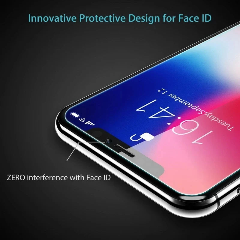 Vidro Temperado para iPhone, Protetor de Tela para iPhone 11, 12, 13 Pro, XR, X, XS Max, 14 Pro Max, Mini 7, 8, 6, 6S Plus, 5S, SE, 5 PCes