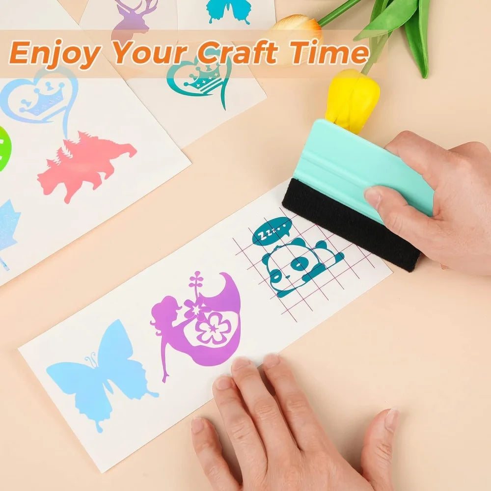 Vinil Permanente Inteligente para Alegria Cricut, Vinil Adesivo, Adesivos, Copos de Água, Cerâmica Dispensadora, 1 Rolo