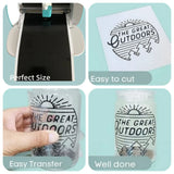 Vinil Permanente Inteligente para Alegria Cricut, Vinil Adesivo, Adesivos, Copos de Água, Cerâmica Dispensadora, 1 Rolo