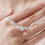 Vintage 925 Sterling Silver Bracelet for Women, Original Lucky Beads Ball, Adjustable Bracelets, Designer Jewelry, Luxury Gifts 