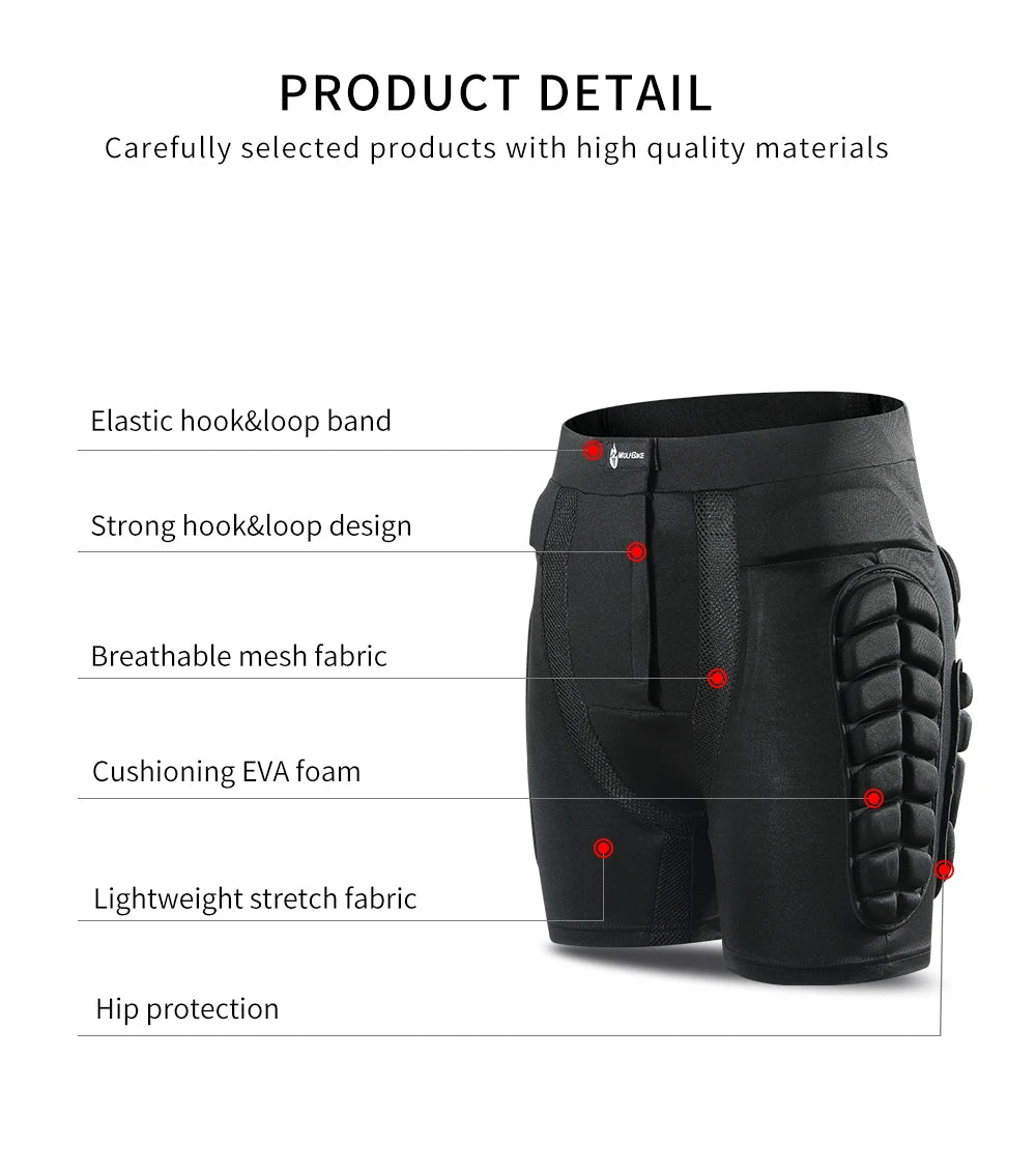 WOSAWE-Motorcycle Hip Pads Shorts, Protective Gear, Skating, MTB, Motocross, Skiing, Snowboarding 