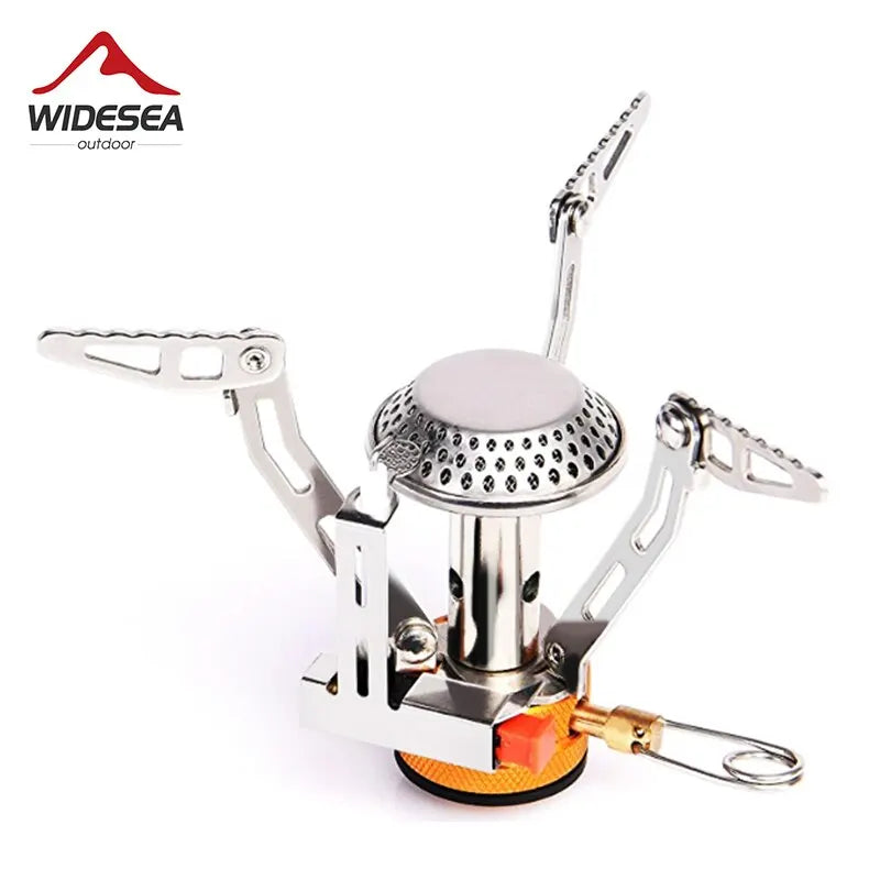 Widesea-Foldable Camping Gas Stove Heater, Tourist Burner, Outdoor Picnic, Cooking Equipment Supplies, Survival Furnace, 1 Pc 