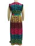 Wmstar Women Printed Sleeveless Loose Stretch Dress Plus Size Dresses Elegant Summer Holiday Wholesale Dropshipping 