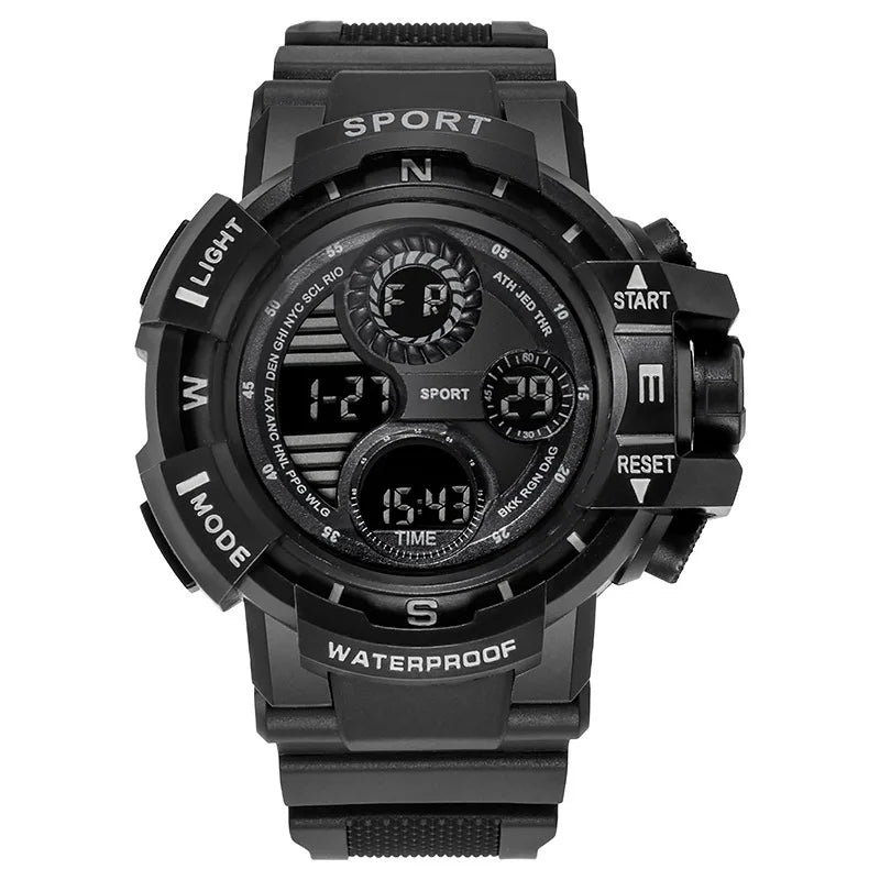 YIKAZE-Relógio Digital Militar Masculino, ao ar livre, Esportes, Impermeável, Luminoso, Cronógrafo, Relógio, Eletrônico, Estudante