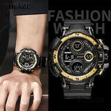 YIKAZE-Relógio Digital Militar Masculino, ao ar livre, Esportes, Impermeável, Luminoso, Cronógrafo, Relógio, Eletrônico, Estudante
