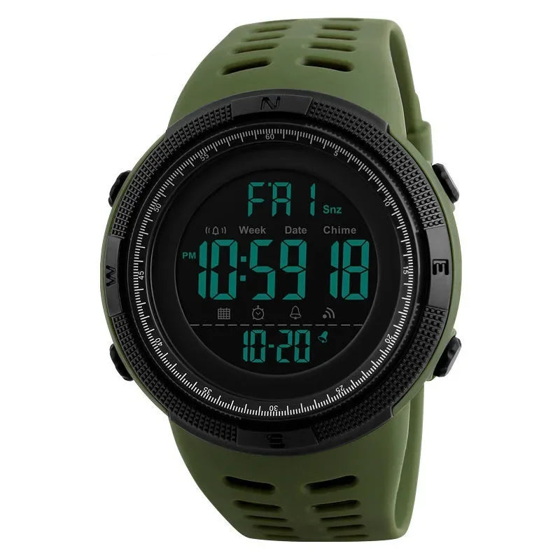 Reloj de pulsera deportivo militar YIKAZE-Y01 para hombre, reloj digital multifuncional, resistente al agua, reloj electrónico para estudiantes, reloj de pulsera masculino. 