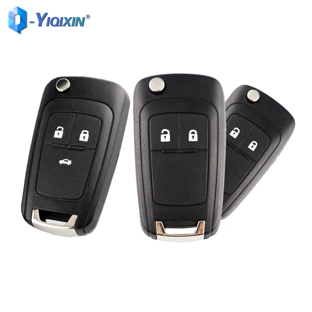 YIQIXIN - Funda plegable para llave de coche (2/3 botones), compatible con Opel/Vauxhall, Astra J, Zafira BC, Insignia, Mokka, Adam Cascade, Karl, Corsa, Meriva 