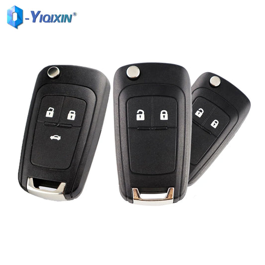 YIQIXIN - Funda plegable para llave de coche (2/3 botones), compatible con Opel/Vauxhall, Astra J, Zafira BC, Insignia, Mokka, Adam Cascade, Karl, Corsa, Meriva 