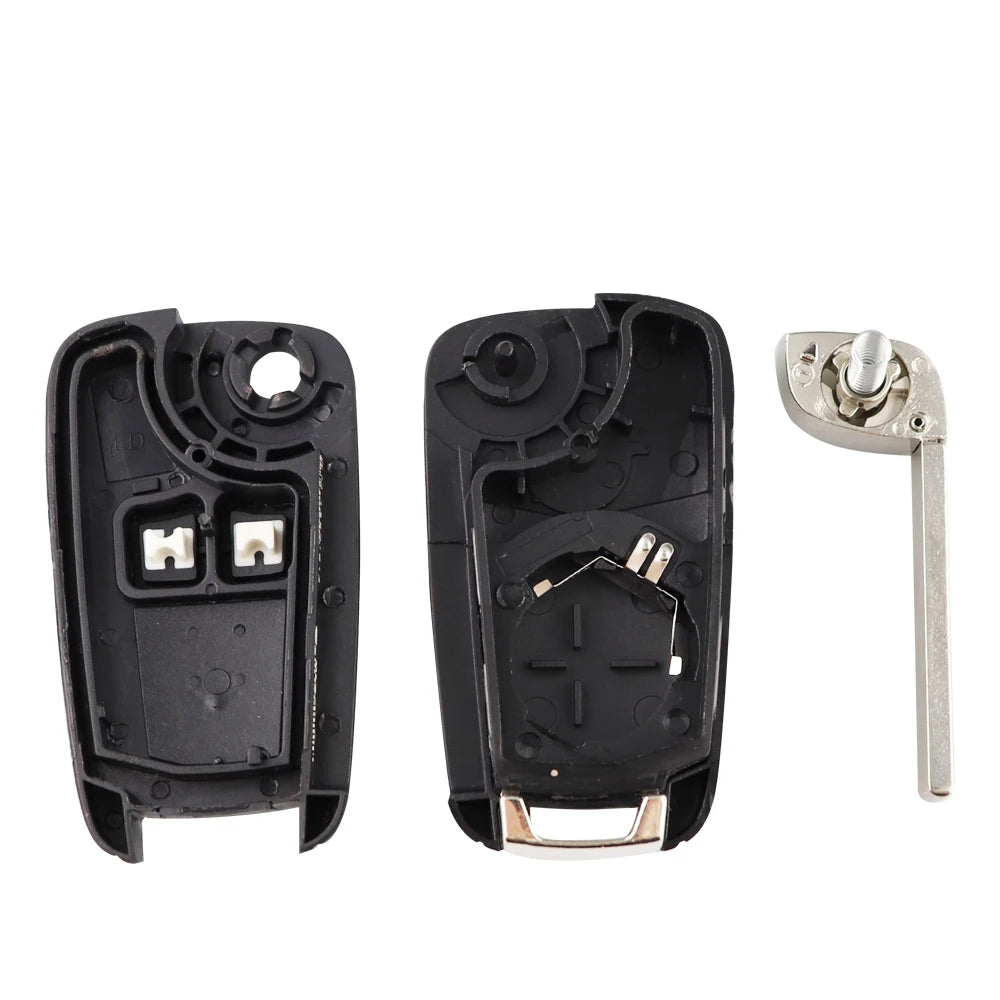 YIQIXIN - Funda plegable para llave de coche (2/3 botones), compatible con Opel/Vauxhall, Astra J, Zafira BC, Insignia, Mokka, Adam Cascade, Karl, Corsa, Meriva 