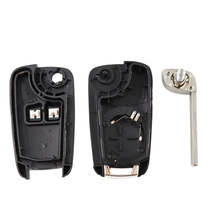 YIQIXIN - Funda plegable para llave de coche (2/3 botones), compatible con Opel/Vauxhall, Astra J, Zafira BC, Insignia, Mokka, Adam Cascade, Karl, Corsa, Meriva 
