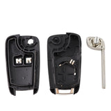 YIQIXIN - Funda plegable para llave de coche (2/3 botones), compatible con Opel/Vauxhall, Astra J, Zafira BC, Insignia, Mokka, Adam Cascade, Karl, Corsa, Meriva 