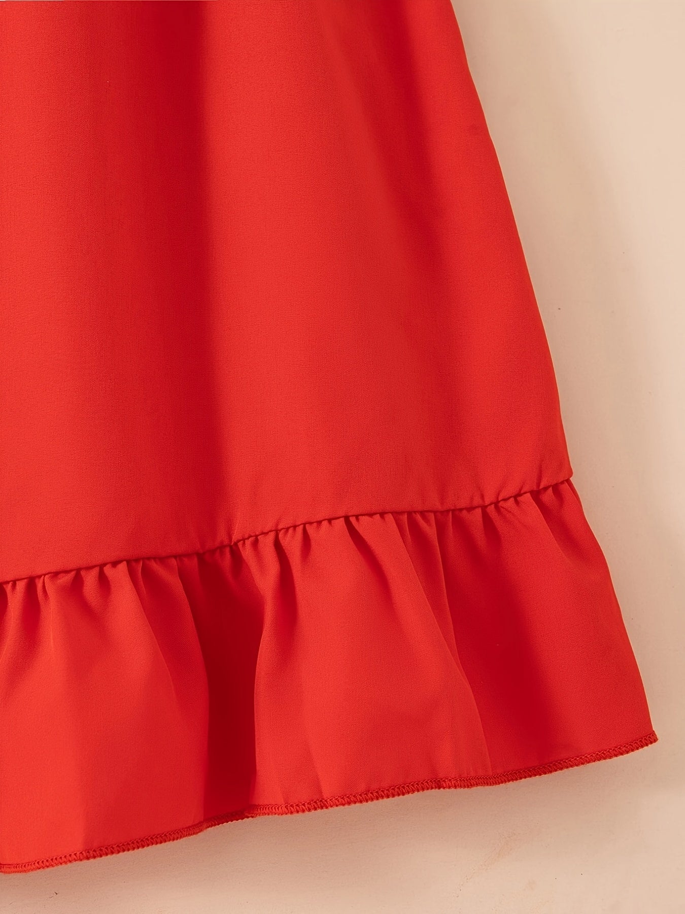 HWMFSNHFZ Elegante vestido de verano para niñas con cinturón, sin mangas y ribete de volantes lisos, ropa de fiesta