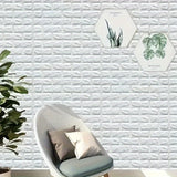 30pcs 3D Brick Wall Stickers, DIY Square Wall Decals, Easy Peel Stick Cleanable Cuttable, For Kitchen Living Room Bathroom Hallway, Plastic Ceiling Tiles Stickers, To Avoid Overall Damage During Transportation, Please Do Not