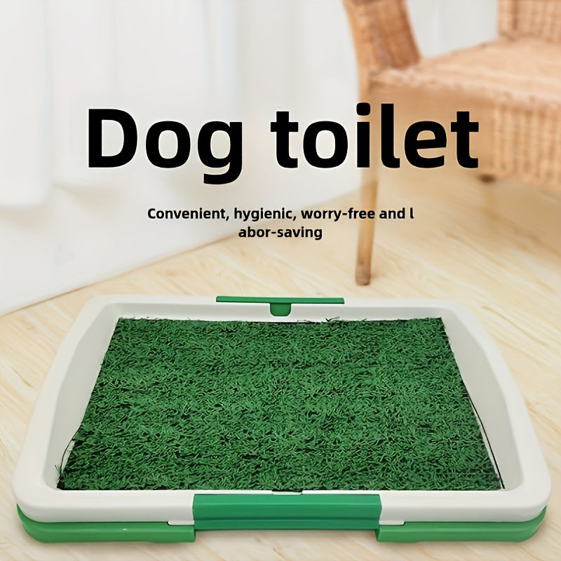 Leak-Proof Silicone & PP Dog Potty Trainer - Easy Clean-Up, Three-Layer Design Pet Toilet for Indoor Use, Ideal for House Training Puppies, Housebreaking Aid|Petfriendly Design|Silicone Dog Toy