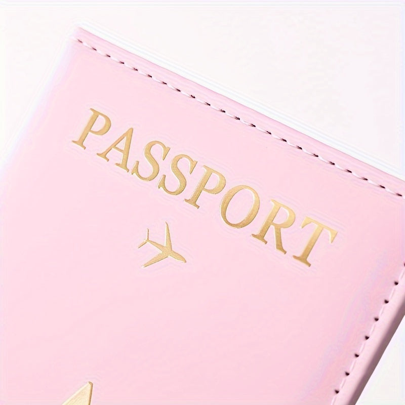 Creative Color Printing Letter Faux Leather Multi-Functional Passport Holder SIM Card ID Holder